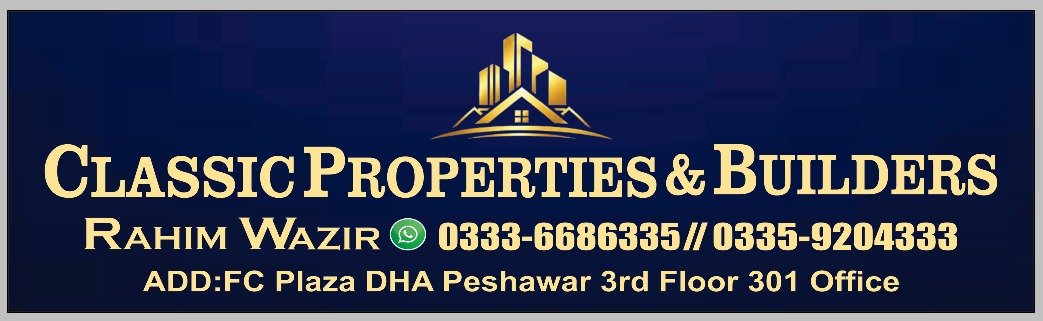 Classic Properties & Builders Office Banner Rahim Wazir